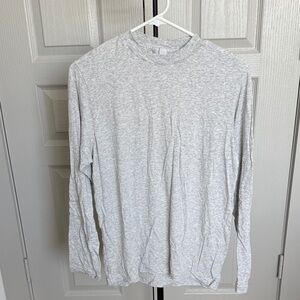 SKIMS BOYFRIEND LONG SLEEVE TSHIRT IN GRAY SIZE SMALL